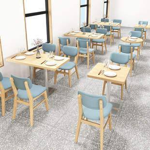 奶茶店桌椅实木咖啡厅卡座西面馆汉堡小吃寿司甜品店沙发