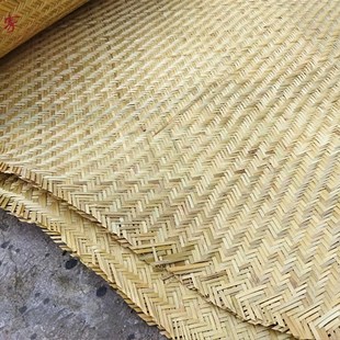 包边手工竹席装饰装修墙围天吊顶竹席 二青二黄竹席规格全