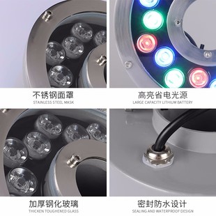 喷泉灯LD涌泉灯旱喷室外防水鱼池水底灯七彩中孔水下景观