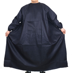 牛仔罩衣长袖加厚耐磨帆布劳保罩衣工作劳动布大褂牛仔围裙反穿衣