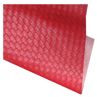 人造皮革面料u仿皮硬包布料合成革沙发皮料黑色di格子编织纹