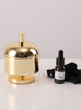 一匚现代轻奢金属无火香薰摆件 样板间售楼部会所卧室玄关装饰品