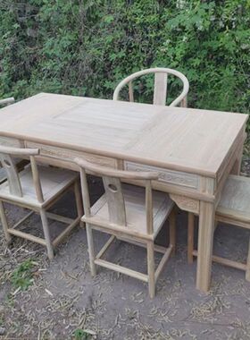 白胚茶桌一体仿古实木茶桌茶具装桌子泡茶台