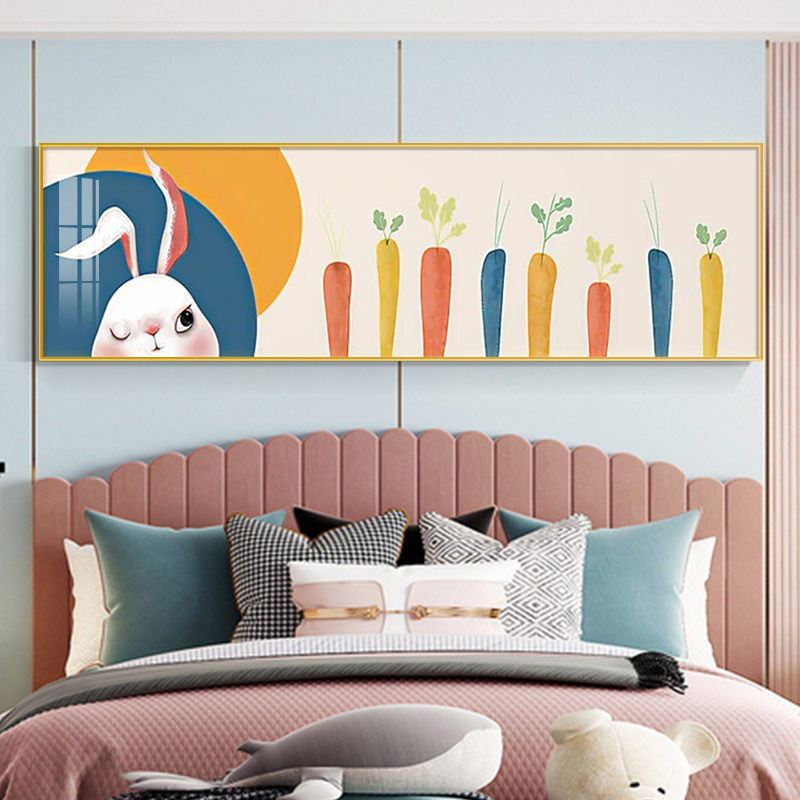 儿童房床头墙面装饰画男孩男童女童房间卧室挂画女孩布置卡通壁画