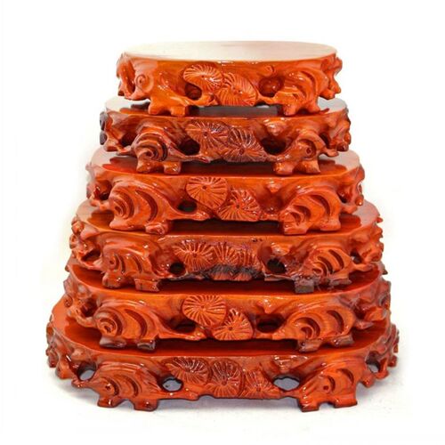 实木根雕 奇石底座 挖槽 长方正方椭圆石头木座底 多种尺