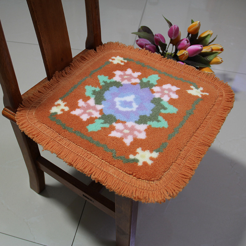 椅子垫毛线防滑坐垫餐椅垫新款地毯绣坐垫硅胶垫学生垫*,居家布艺,椅垫,淘宝优惠券,粉丝福利购,淘宝优惠卷
