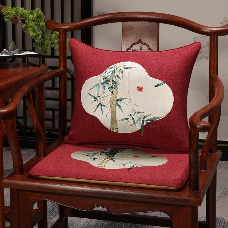 中式红木椅子坐垫茶桌椅垫子实木家具沙发垫圈椅太师椅垫座垫