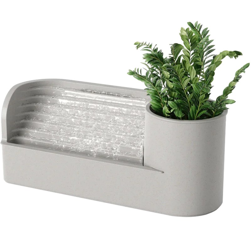 Umbr桌面迷你小喷泉多功能花瓶笔筒水循环系统流水招财加湿