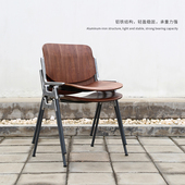 中古铁艺后现代休闲餐椅靠背软包实木饭店复古咖啡店