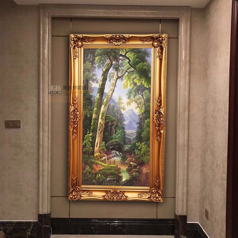 欧式画框实木雕花油画框复古挂墙相框客厅装饰镜框装裱画框定制