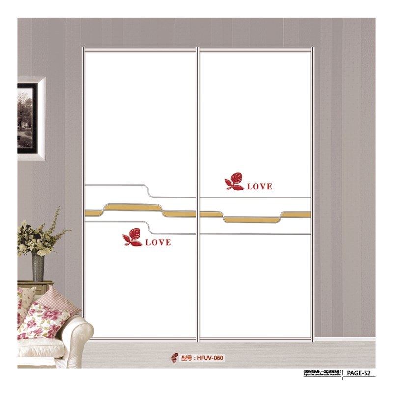 衣柜门衣橱推拉滑移门定制现代实木柜门壁橱彩绘吸塑木门