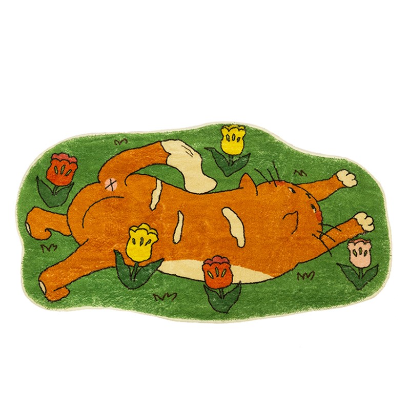 FFAN甜话街艺术家合作款绒面床边毯家用吸水地垫可爱郁金香柔软