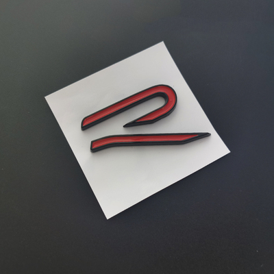 适用款大众新途锐改装排量标车标后备箱黑银色车后尾箱标