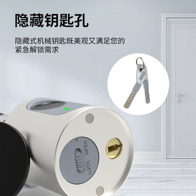 港公屋铁闸门改指纹锁刷卡锁锁木门智能锁替换欧规锁