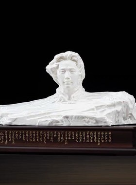 白瓷伟人毛席像半身橘子洲头领袖半身像办公室工艺品装饰品