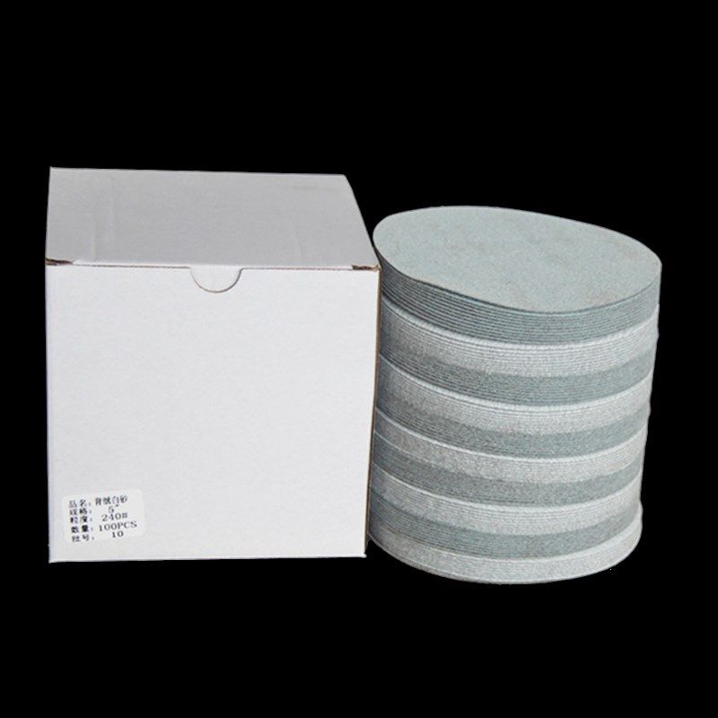 金牛5寸植绒砂纸片背绒拉绒片家具打磨抛光厘米