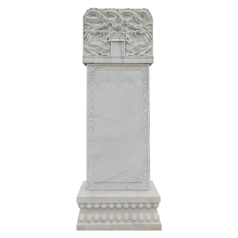 石雕汉白玉墓碑定制大理石花岗岩土葬蛟龙碑龙龟王八托石碑功德碑