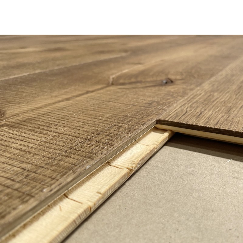 出口比力时烟熏锯痕2.2米地板侘寂美学仿古地板三层实木F4星地暖