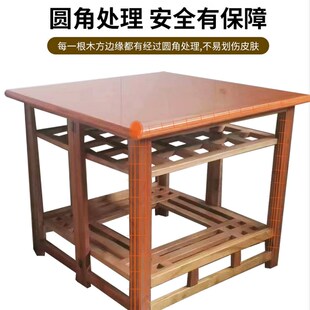 正方形香椿木实木烤火架烤火桌烘烤衣架取暖吃饭桌