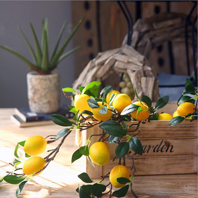 小枝柠檬新果子仿真小新文艺假装饰客厅艺设计茶几