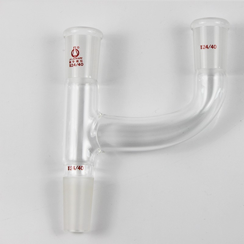 克莱森接头二口连接管蒸馏分馏头联华玻璃仪器1/19/2/29号磨口