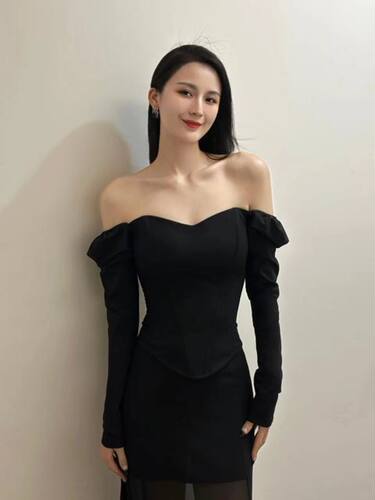 BETTERME长袖性感立体鱼骨抹胸