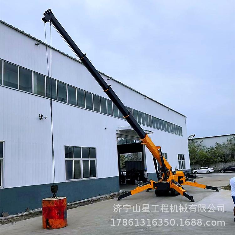 出口蜘蛛吊厂电力抢修微型吊车橡胶液压履带行走遥控操作系统