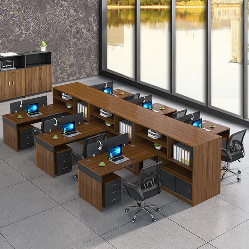 人财务桌办公桌椅职员桌L型卡座2人办公室桌子屏风工位隔断