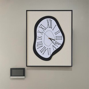 中古风电表箱装饰画新款客厅挂画时钟玄关电表箱遮挡盖板