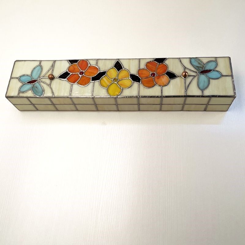 欧式玻璃壁画灯客厅背景墙装饰灯卧室床头灯镜前灯长方形温馨壁灯