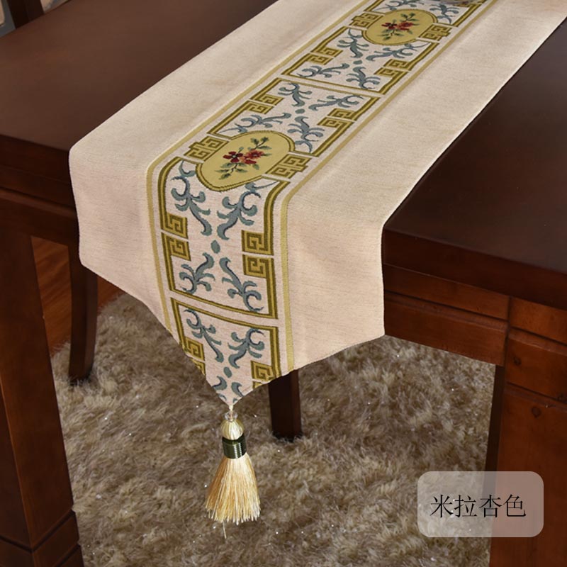 餐桌装饰布长条桌旗现代床尾巾桌布茶旗茶几电视柜布艺可订做