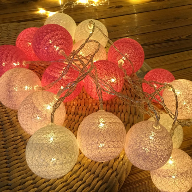 儿童帐篷创意灯饰搭配装饰品-棉球灯