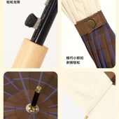 长雨伞女骨加大加固结实抗风暴抗雨伞复古格子自动直杆伞