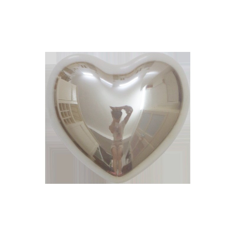 现代爱心衣柜拉手时尚奶油风定制整体橱柜柜子抽屉银色门把手