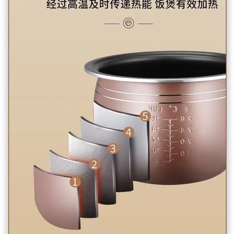 电饭煲内胆家用通用型电饭锅不粘锅2升3--5升L半球原装配件加厚