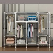 家用卧室组装 布钢管加粗加厚出租屋结实耐用加固衣