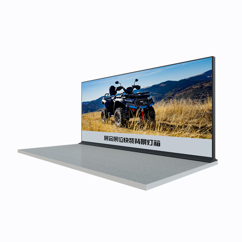 展会标准展位背景灯箱uv软膜单面落地卡布灯箱发光广告招牌定制