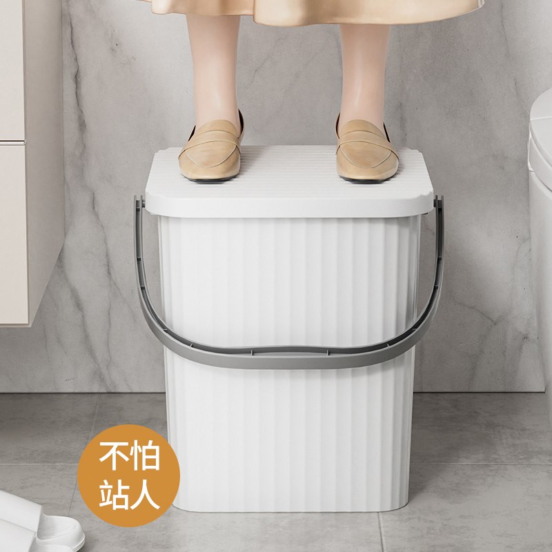 塑料盆桶家用储水用脸盆水桶三件套装带盖加厚洗衣桶学生手提宿舍