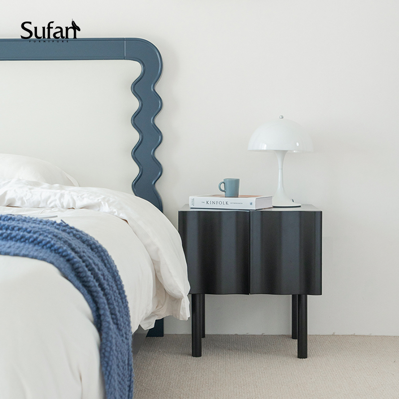 舒梵新品漫舞床头柜复古小柜子卧室床头收纳柜床边柜样板间床头柜