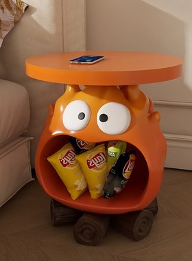 艺术卡西法大型客厅沙发电视柜旁边落地置物零食架装饰品边几