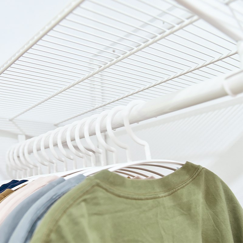 【三个房间】高品质金属衣柜挂衣杆mm管径分段式横通