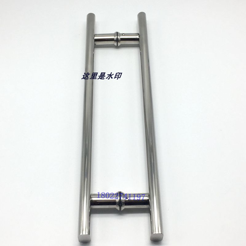 椭圆管H形推拉对装拉手淋浴移门卫生间玻璃门不锈钢面把手孔