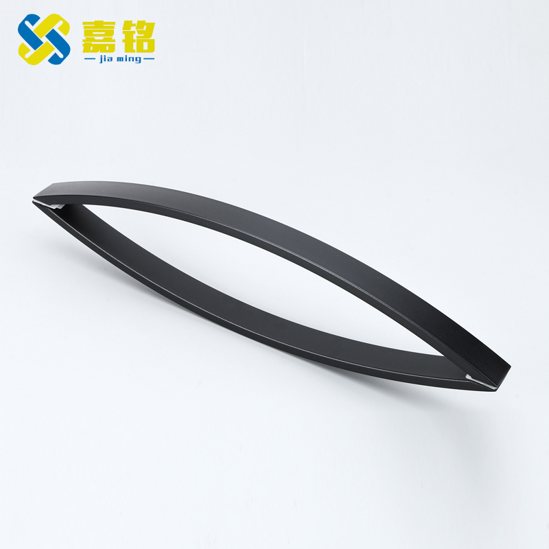 哑黑淋浴房拉手玻璃门把手黑色锈钢浴室门拉手对装型孔距