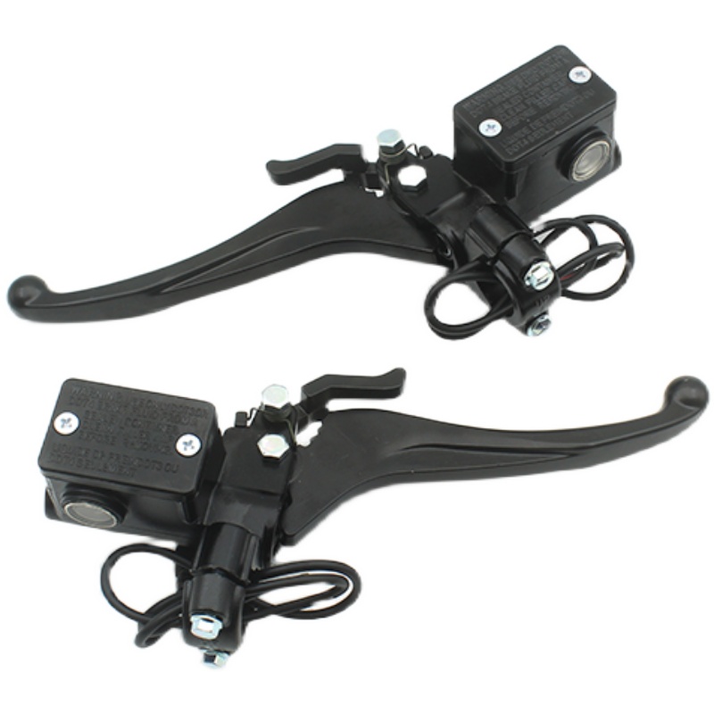 电动三轮车刹车上泵一拖二带驻车装置碟刹前后刹车手把带刹车锁