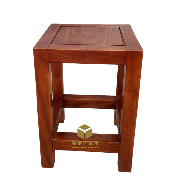 老榆木小方凳茶桌凳书桌休闲钓鱼凳仿古中式万子阁原生态