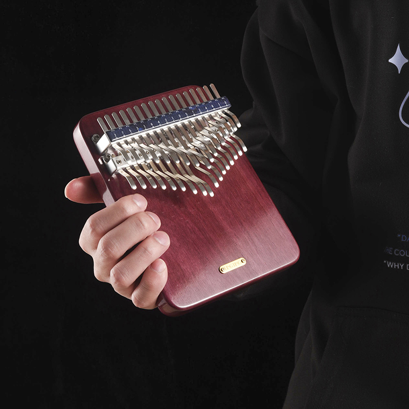 聆听拇指琴卡林巴琴紫芯木音半音阶听雪初板式手指琴klimb