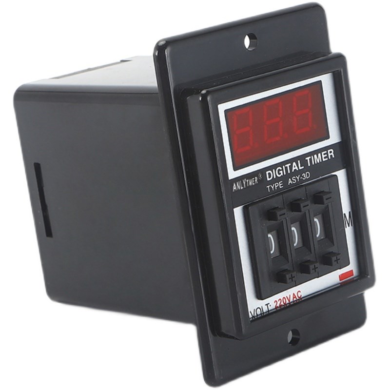 数显时间继电器ASY-3D999分999秒AC220V通电延时断asy-2d二开二闭