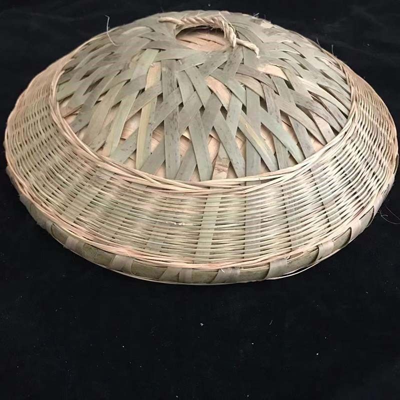 竹编圆形家用锅盖柴火鸡层竹蒸盖蒸饭木甑子木桶专用锅盖定制
