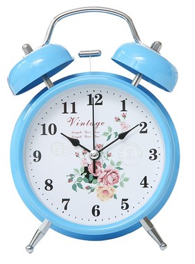 粉色女孩子静音小学生童卡通爱卧室公床头。创意专用闹钟女童