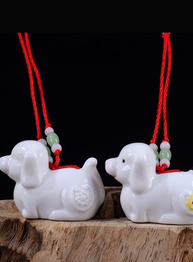 招财猪挂件陶瓷器大小号蛇马羊十二生肖鼠牛虎兔摆件龙猴鸡狗猪